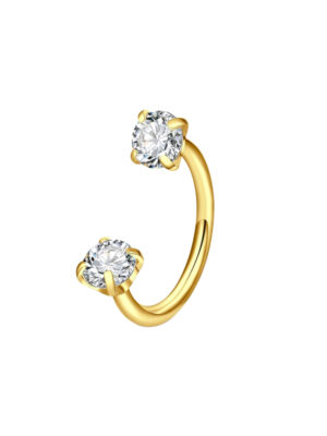 Gold Plated Gold Hoop Ring 16g